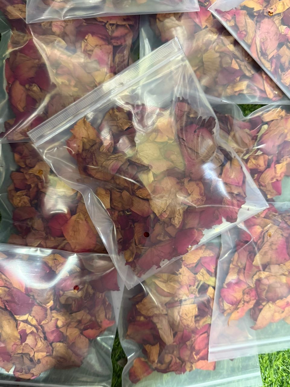 Rose petals for pedicure