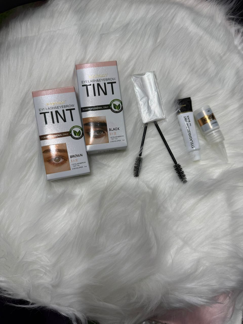 Eye brow tint  Black and brown