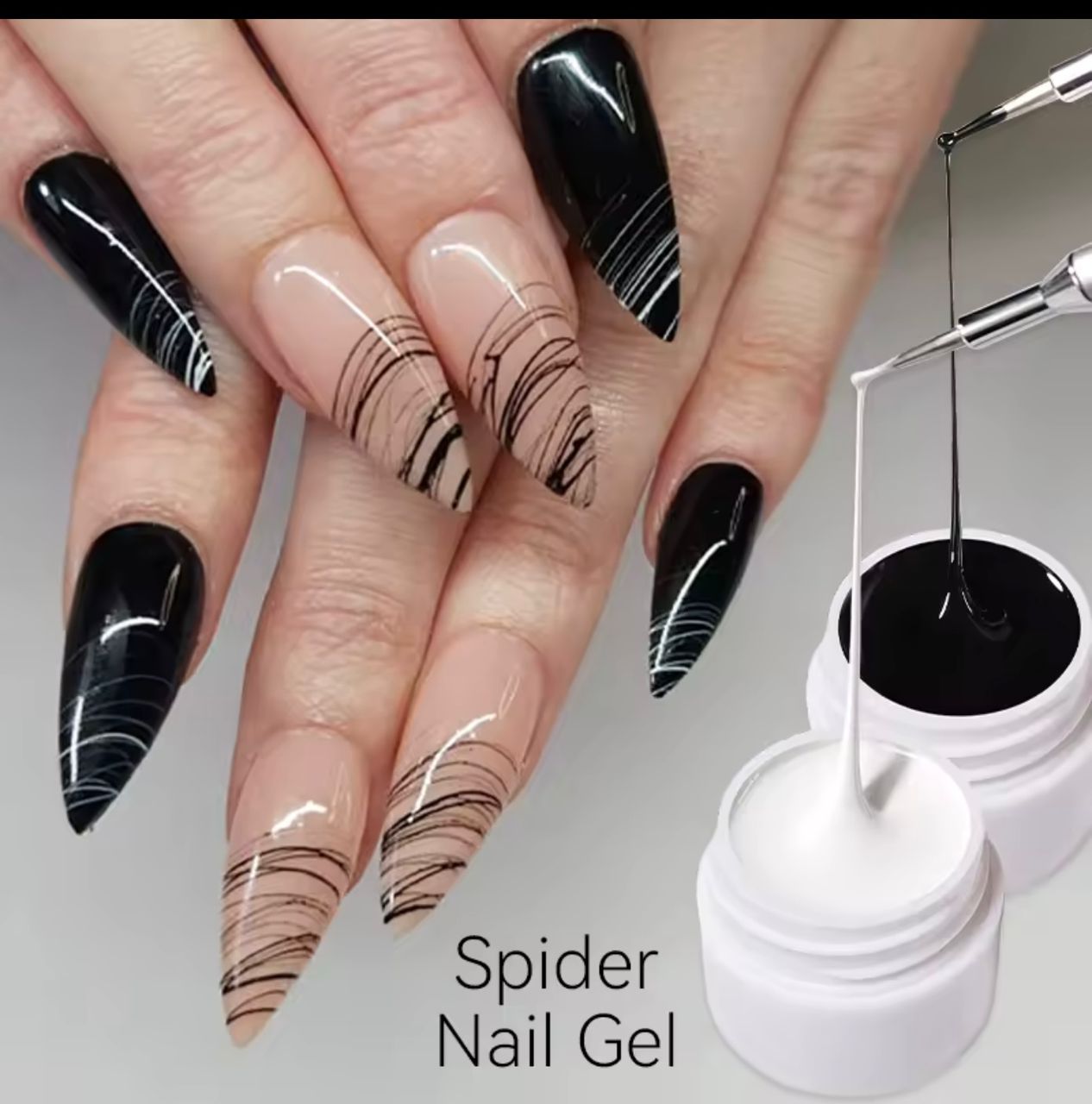 Spider gel in white and black