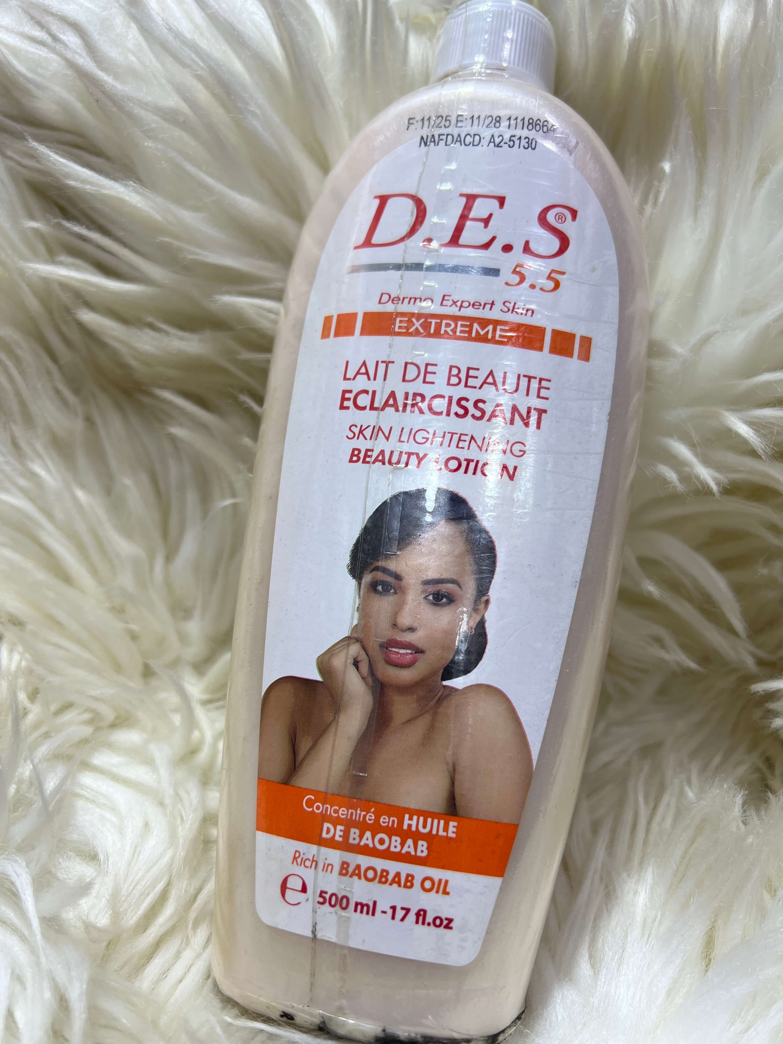D.E.S lotion big