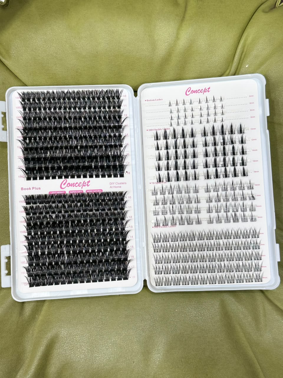 Book plus cluster lash