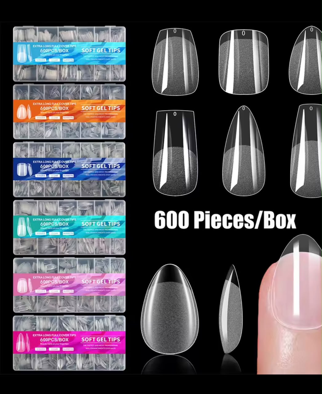 Gel x nail nails soft tip